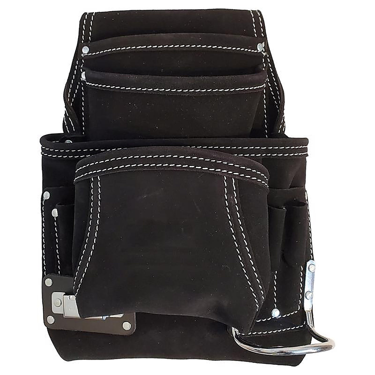 CLC - 633X - 10 Pocket Suede Leather Tool and Fastener Pouch Black