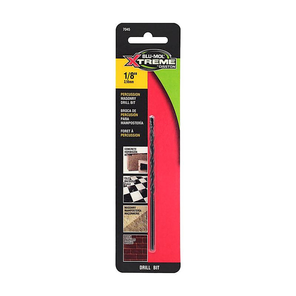 Disston - E0217045 - Blu-Mol Xtreme 1/8 In. X 4 In. L Carbide Tipped Masonry Drill Bit Straight Shank 1 Pack