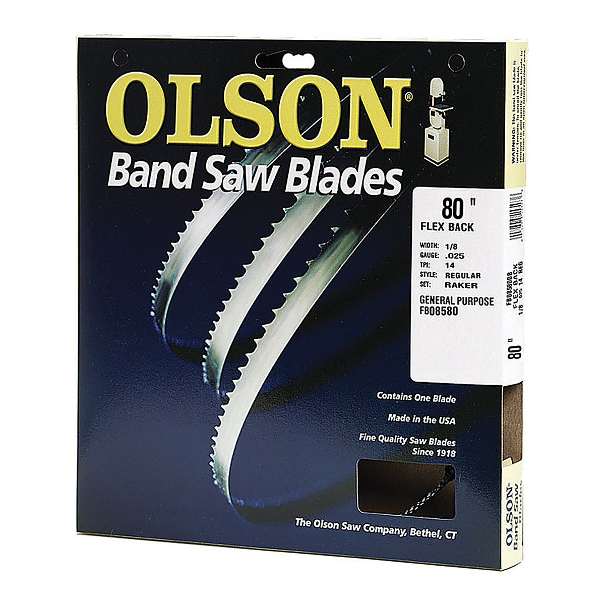 Olson FB08580DB 80 in. L X 1/8 in. W Carbon Steel Band Saw Blade 14 TPI Regular teeth 1 pk