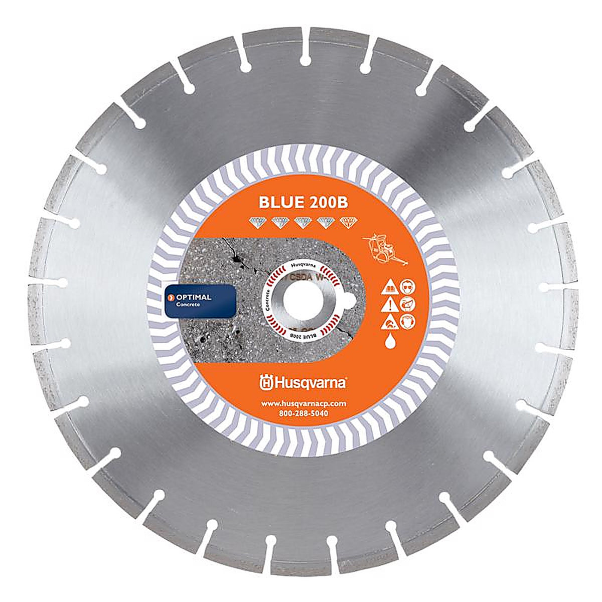 Husqvarna - 542751032 - 14 In. D X 1 In. Blue 200B Alloy Steel Circular Saw Blade 1 Each