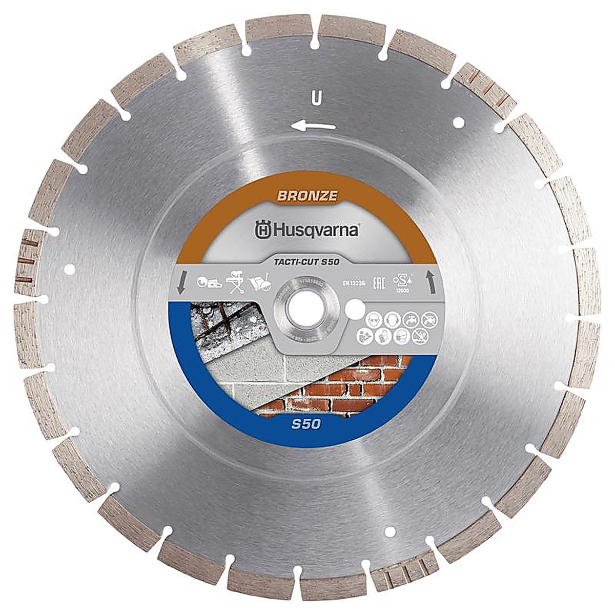 Husqvarna - 579816405 - 14 In. D X 1 In. Tacti-Cut S50 Alloy Steel Circular Saw Blade 5 Pack