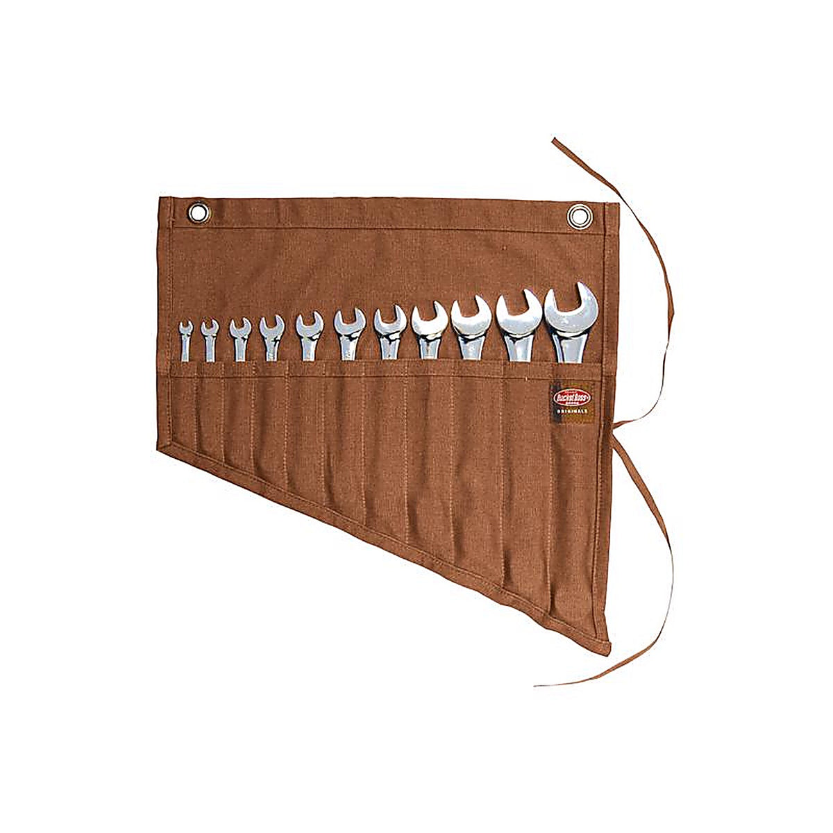 Bucket Boss - 70003 - 17.5 In. H Canvas Tool Roll Pouch 11 Pocket Brown 1 Piece