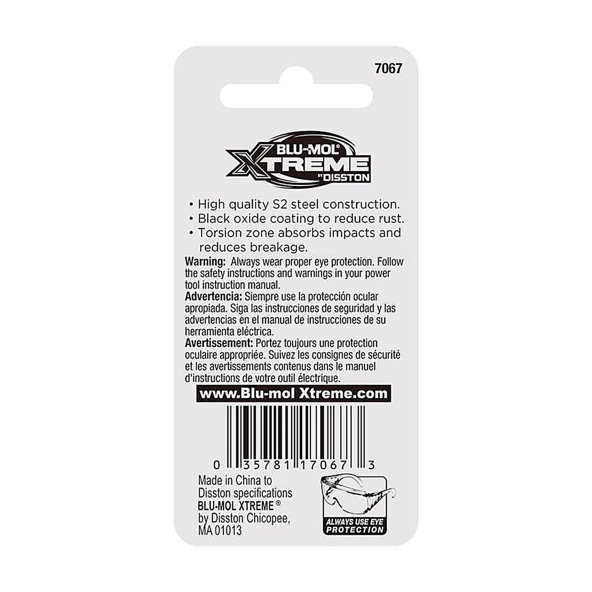 Blu-Mol Xtreme - E0217067 - Torx 10 X 1 In. L Screwdriver Bit S2 Tool Steel 2 Piece