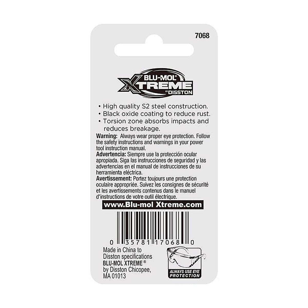 Blu-Mol Xtreme - E0217068 - Torx 15 X 1 In. L Screwdriver Bit S2 Tool Steel 2 Piece