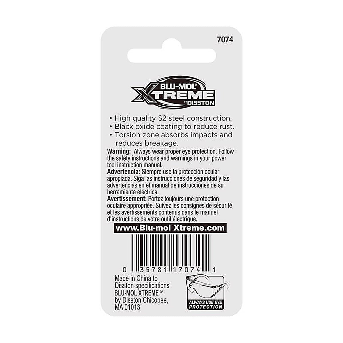 Blumol - E0217074 - Blu-Mol Xtreme Torx 40 X 1 In. L Screwdriver Bit S2 Tool Steel 2 Piece