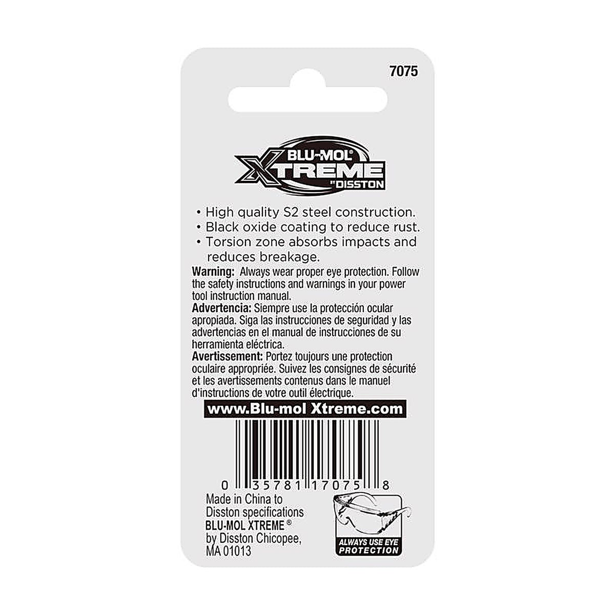Blu-Mol Xtreme - E0217075 - Phillips 1 X 2 In. L Screwdriver Bit S2 Tool Steel 1 Piece