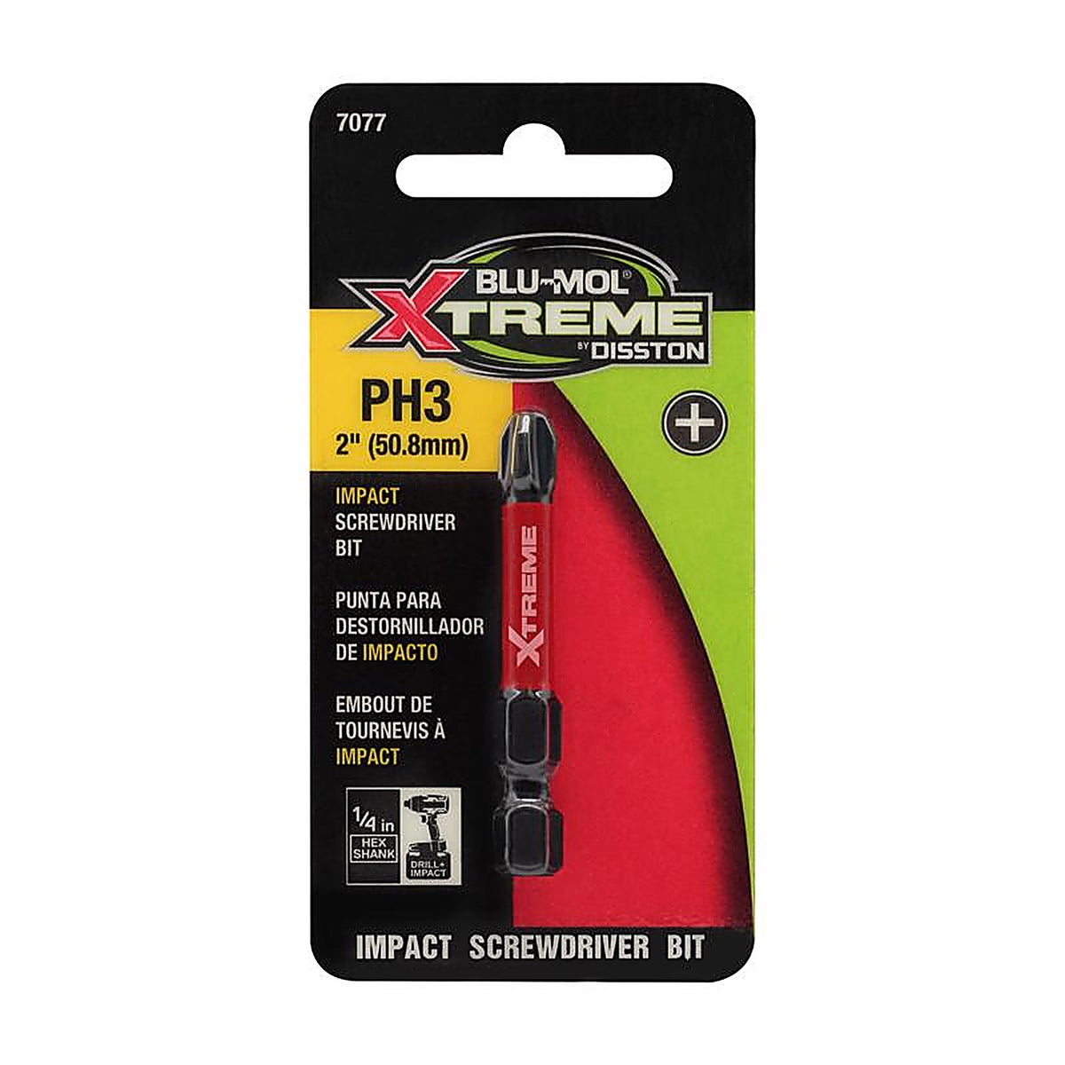 Blu-Mol Xtreme - E0217077 - Phillips 3 X 2 In. L Screwdriver Bit S2 Tool Steel 1 Piece