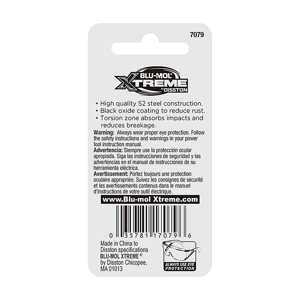 Blu-Mol Xtreme - E0217079 - Slotted 8-10 X 2 In. L Screwdriver Bit S2 Tool Steel 2 Piece