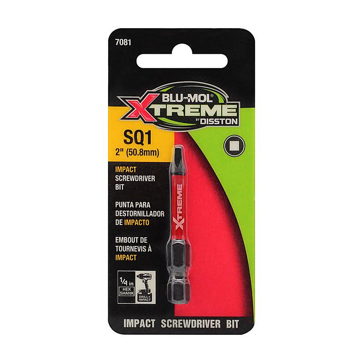 Blu-Mol Xtreme - E0217081 - Square 1 X 2 In. L Screwdriver Bit S2 Tool Steel 2 Piece