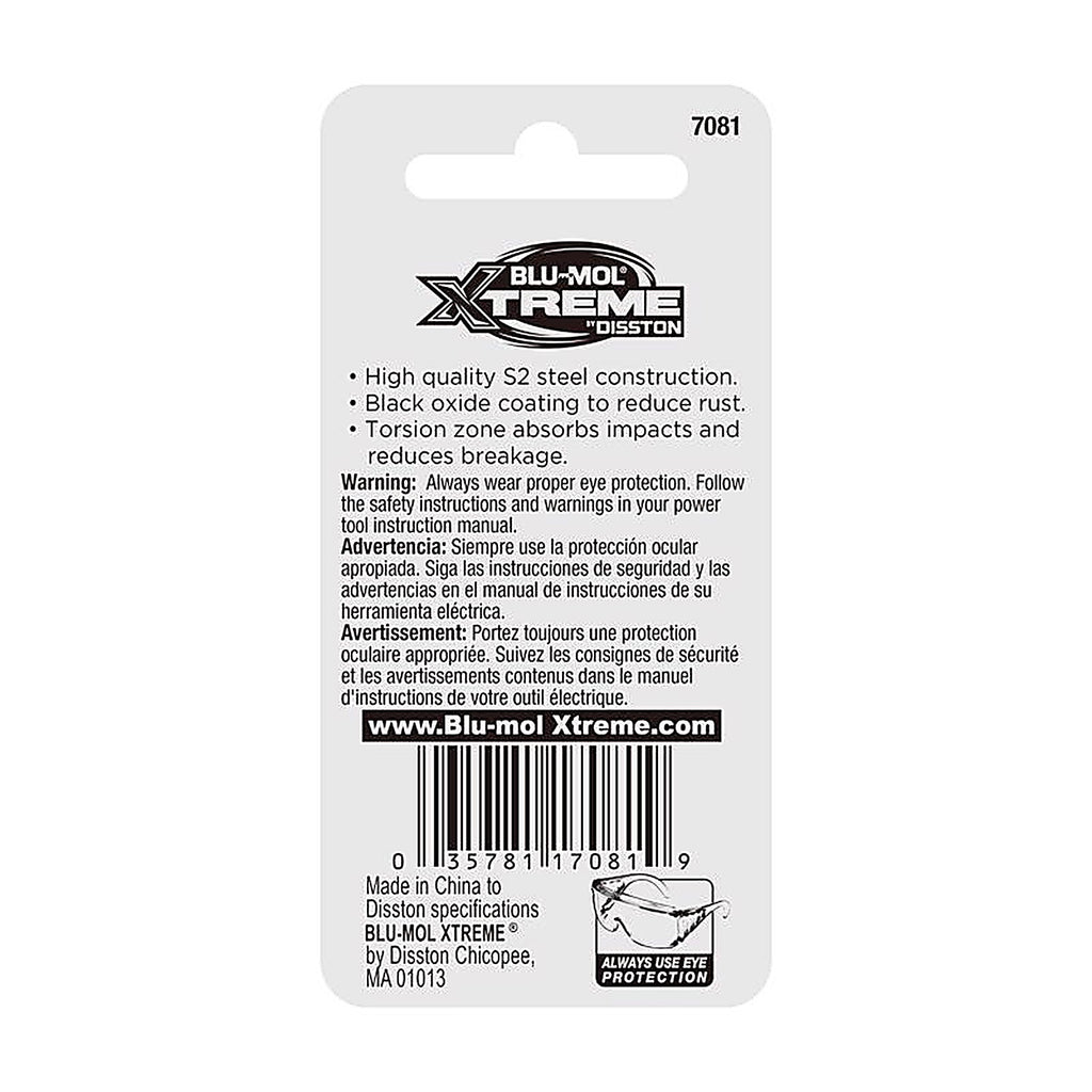 Blu-Mol Xtreme - E0217081 - Square 1 X 2 In. L Screwdriver Bit S2 Tool Steel 2 Piece
