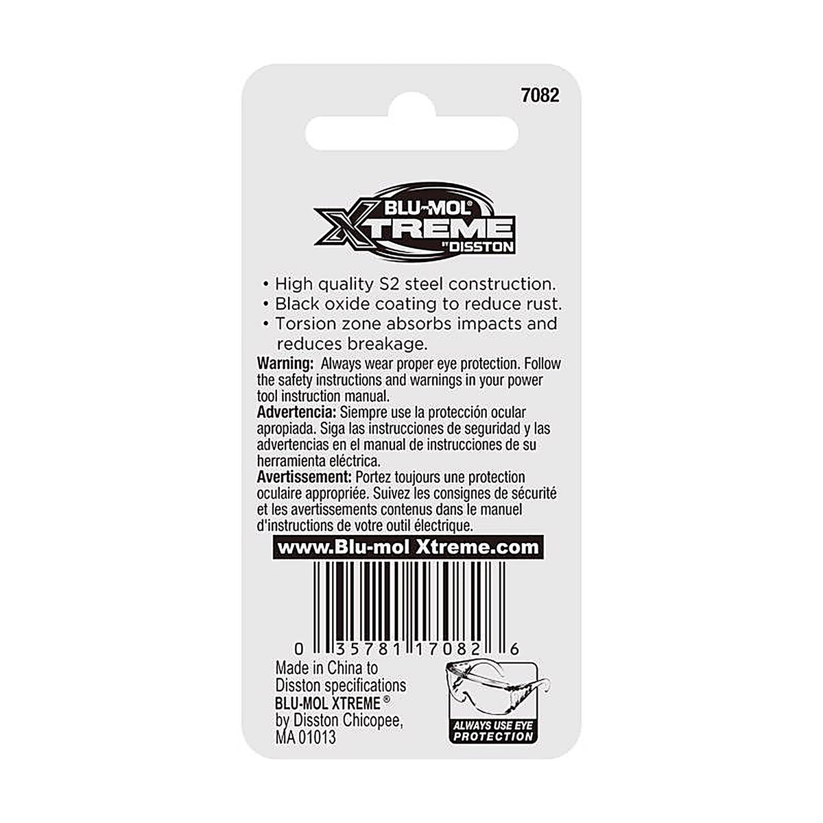 Blu-Mol Xtreme - E0217082 - Square 2 X 2 In. L Screwdriver Bit S2 Tool Steel 2 Piece