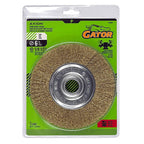 Gator - 389868 - 6 In. Fine Cable Twist Wire Wheel Brush Brass Coated Steel 4500 Rpm 1 Piece