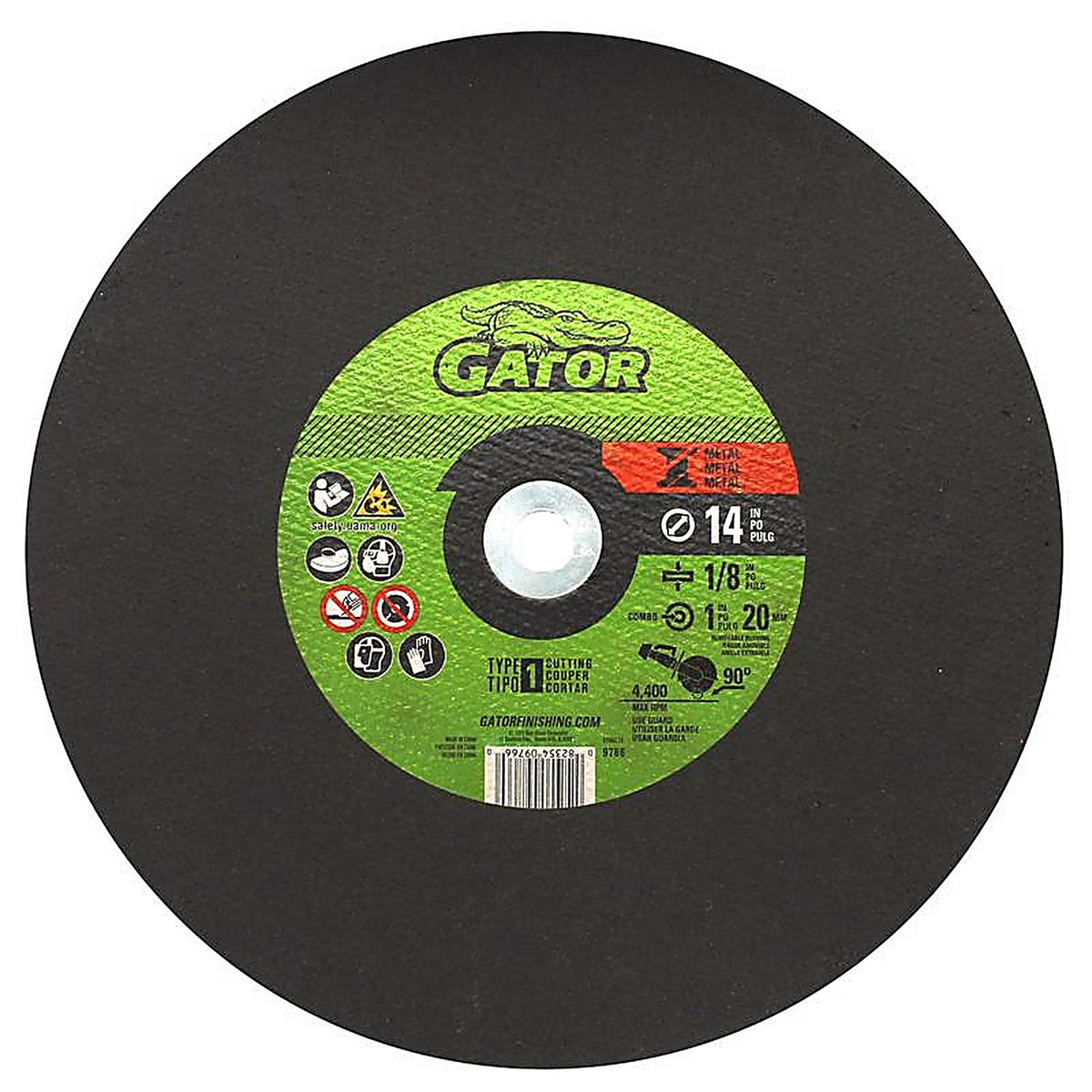 Gator - 9766 - 14 In. D X 1 In. Aluminum Oxide Metal Cut-Off Blade 1 Pack