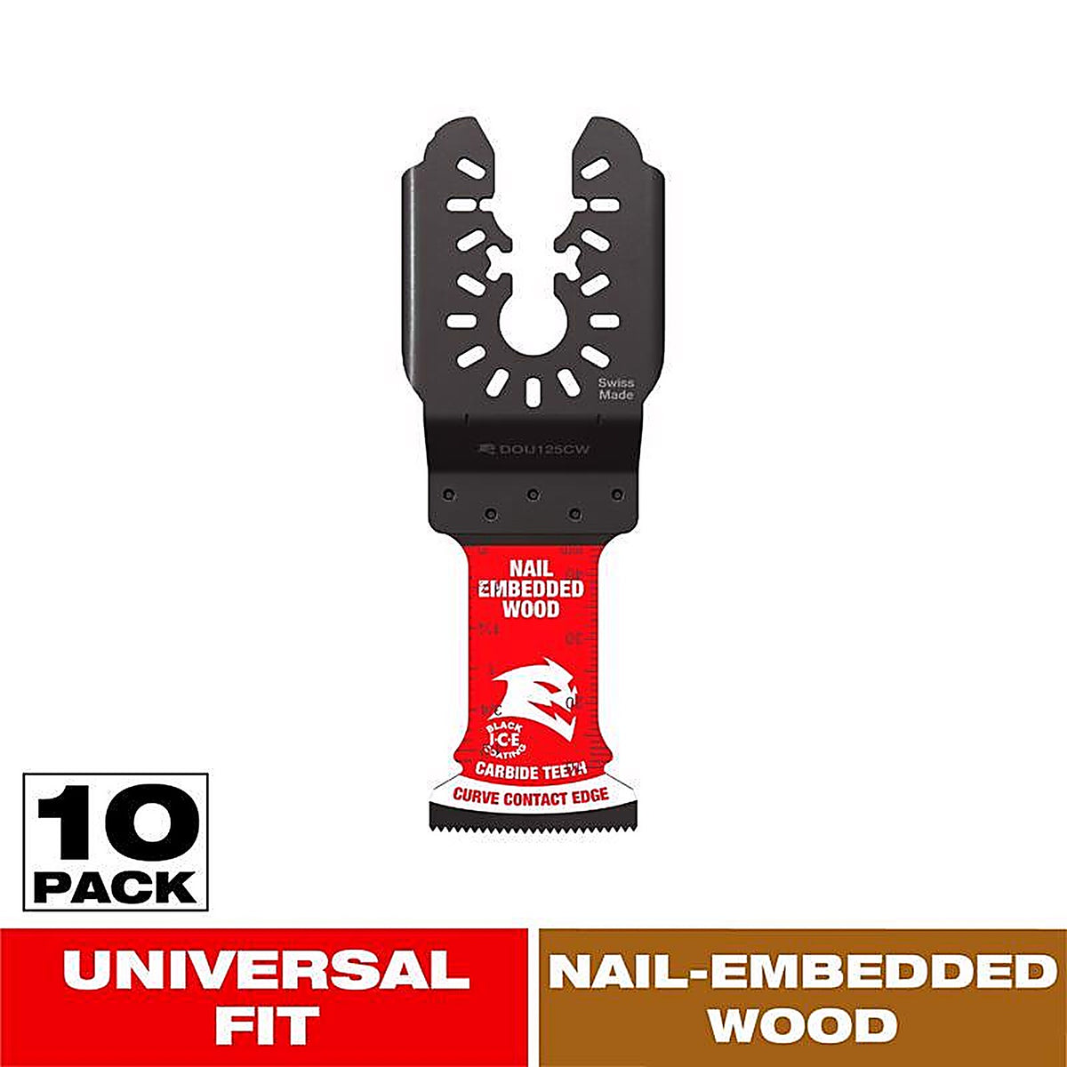 Diablo - DOU125CW10 - Demo Demon Amped 1-3/4 In. L X 1-1/4 In. W Carbide Oscillating Blade Nail-Embedded Wood 10 Pack