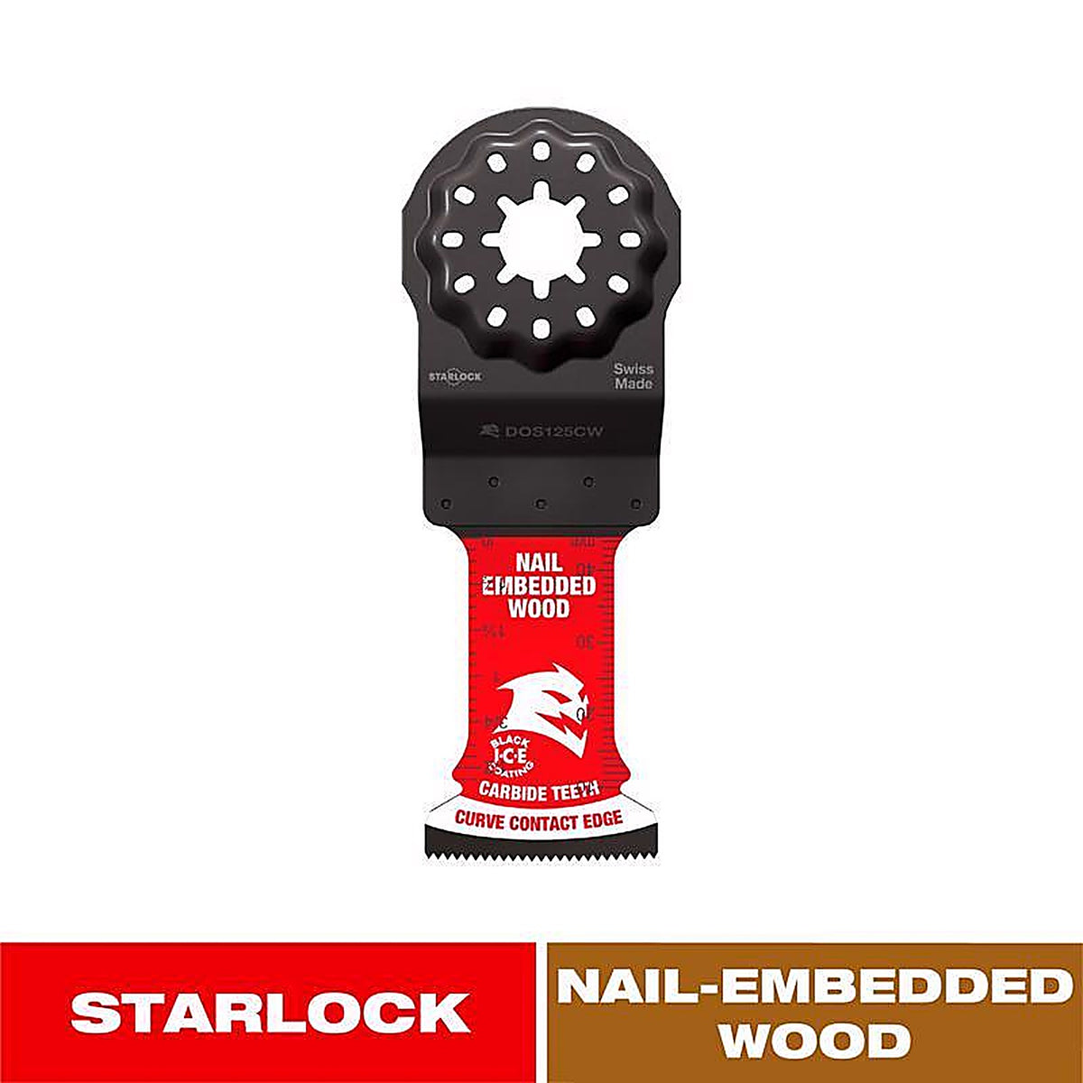 Diablo - DOS125CW - Demo Demon Amped 1-3/4 In. L X 1-1/4 In. W Carbide Oscillating Blade Nail-Embedded Wood 1 Pack