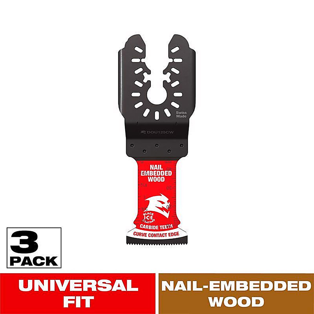 Diablo - DOU125CW3 - Demo Demon Amped 1-3/4 In. L X 1-1/4 In. W Carbide Oscillating Blade Nail-Embedded Wood 3 Pack
