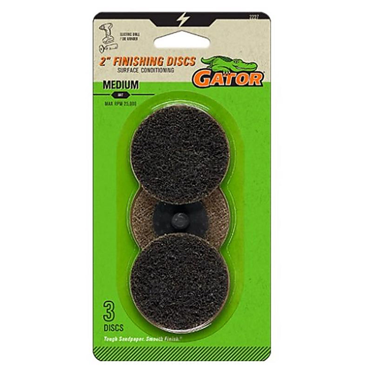 Gator - 2227 - Power Series 2 In. Zirconia Aluminum Oxide Twist and Lock Surface Conditioning Disc 80 Grit Me