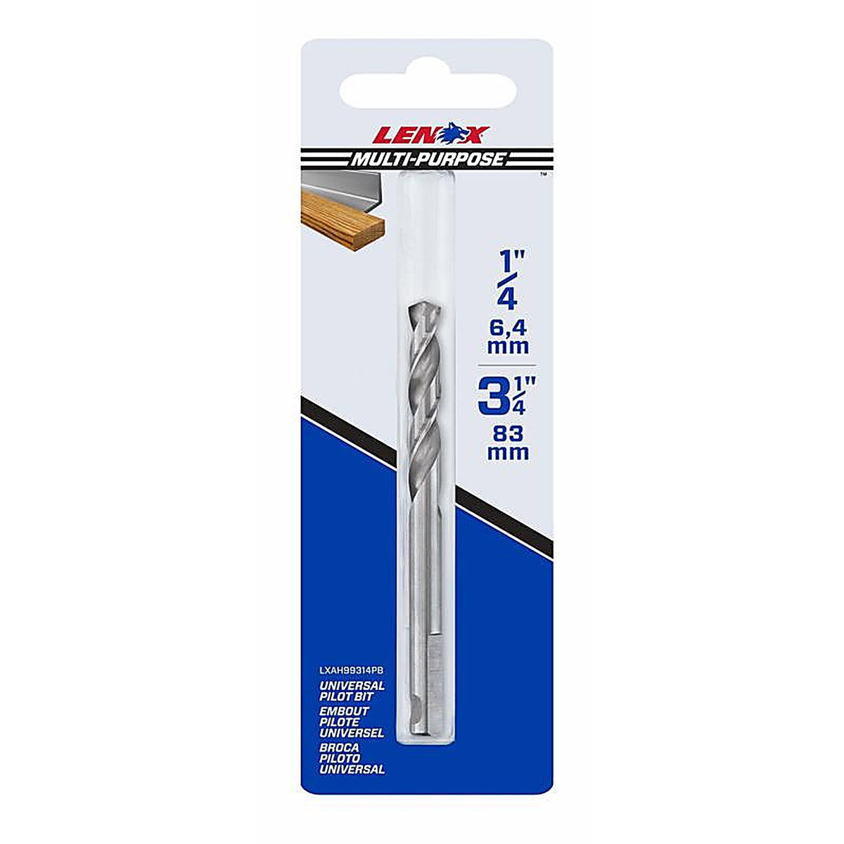 Lenox - LXAH99314PB - 1/4 In. High Speed Steel 3-1/4 In. L X 1/4 In. D Hole Saw Pilot Bit