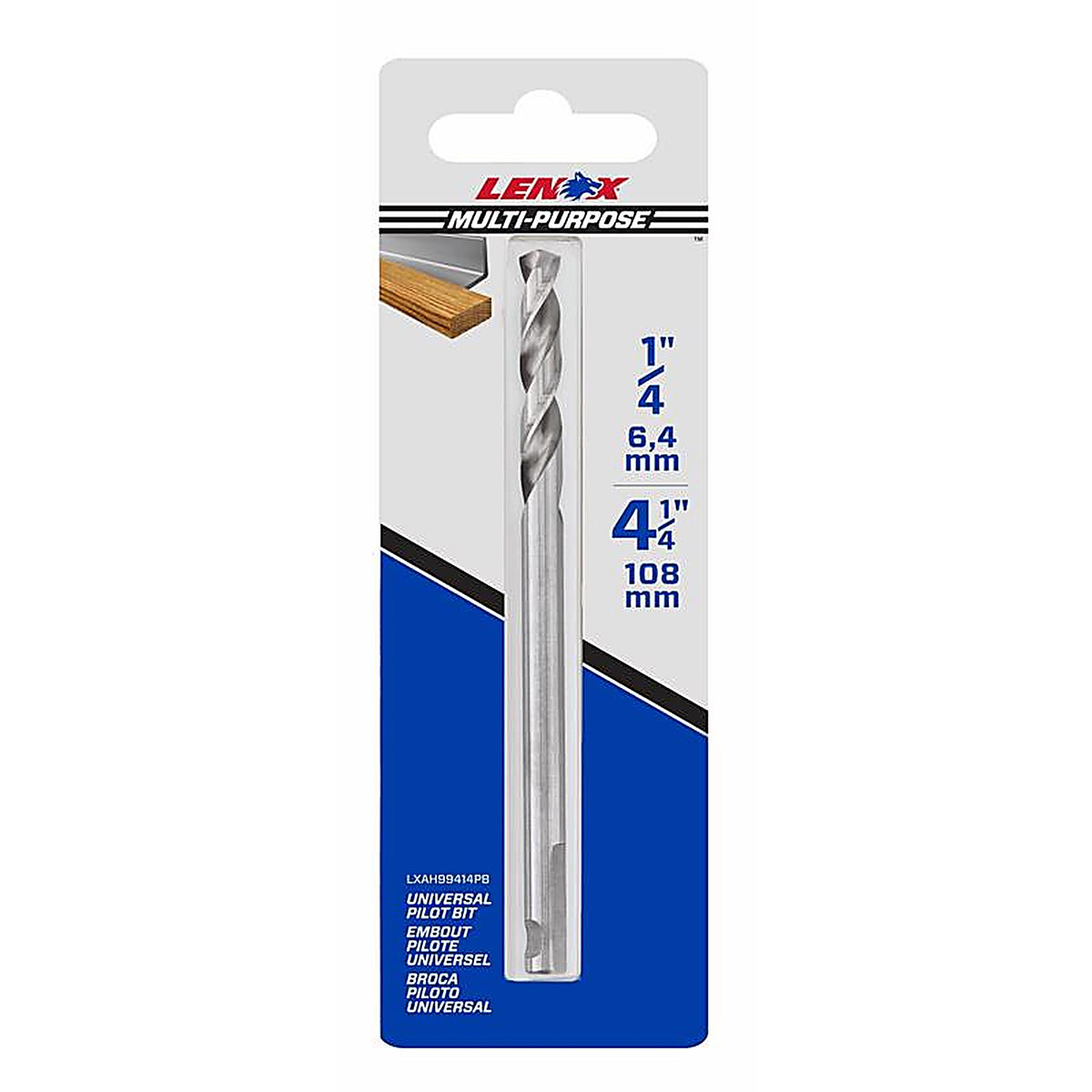 Lenox - LXAH99414PB - 1/4 In. High Speed Steel 4-1/4 In. L X 1/4 In. D Hole Saw Pilot Bit