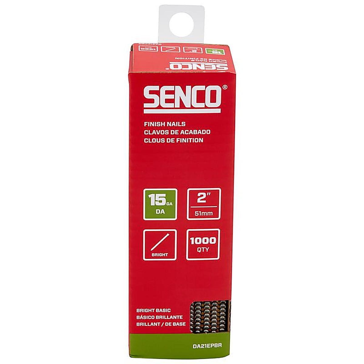 Senco - DA21EPBR - 2 In. Finishing Bright Steel Nail Brad Head