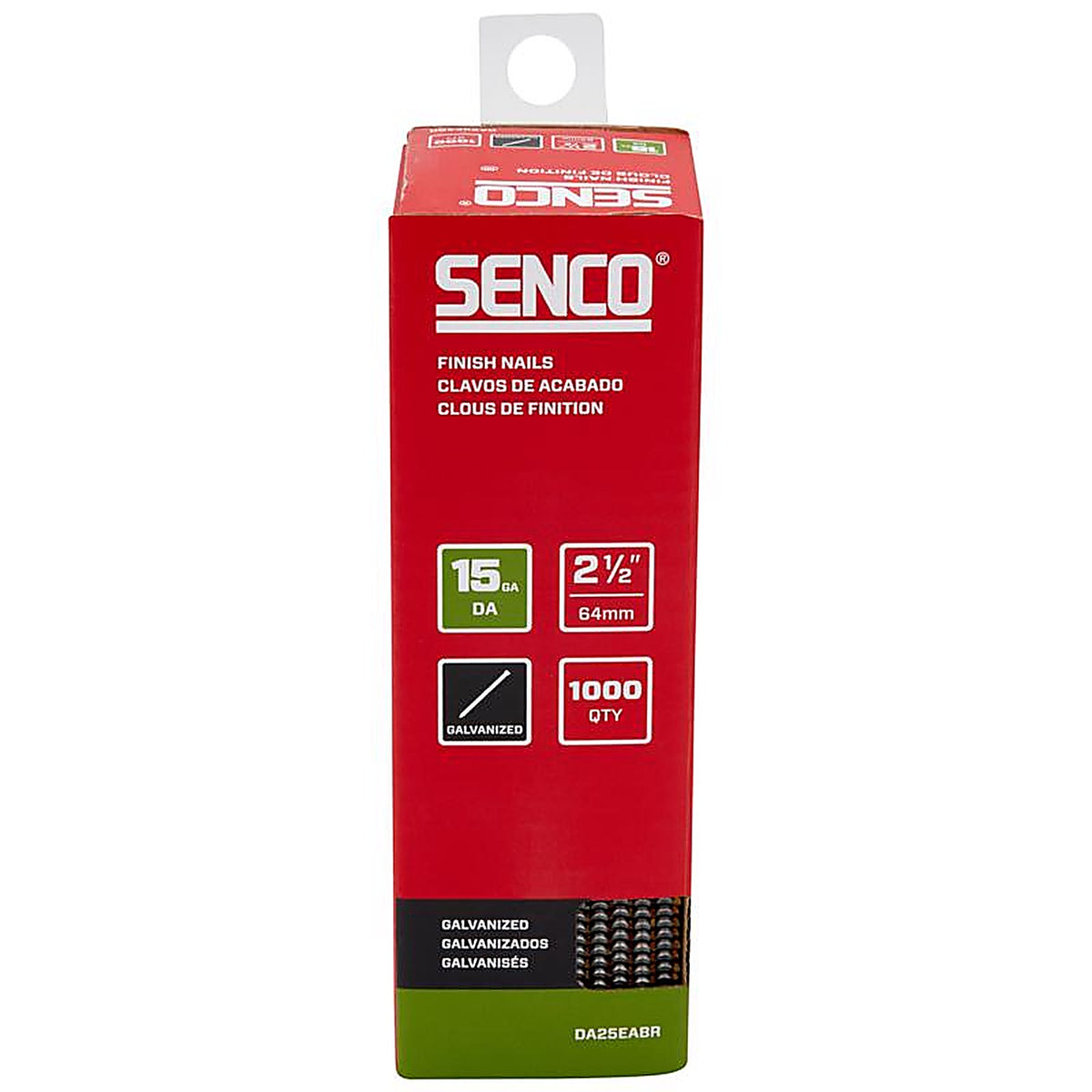 Senco - DA25EABR - 2-1/2 In. Finishing Galvanized Steel Nail Brad Head