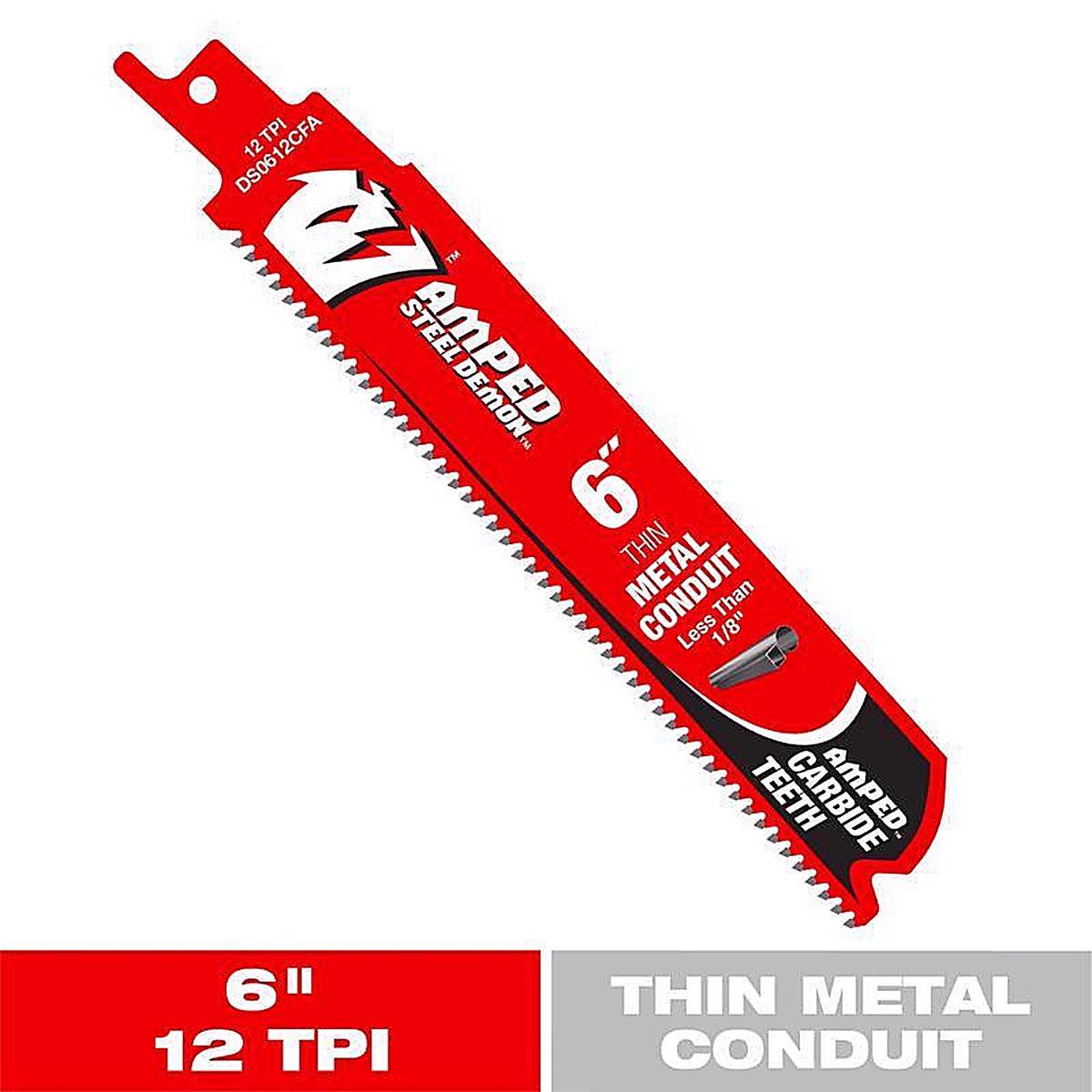 Diablo - DS0612CFA - Amped 6 In. Carbide Tipped Reciprocating Saw Blade 12 TPI 1 Pack