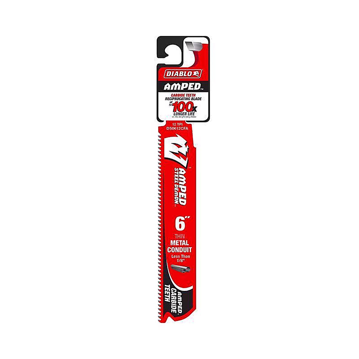 Diablo - DS0612CFA - Amped 6 In. Carbide Tipped Reciprocating Saw Blade 12 TPI 1 Pack