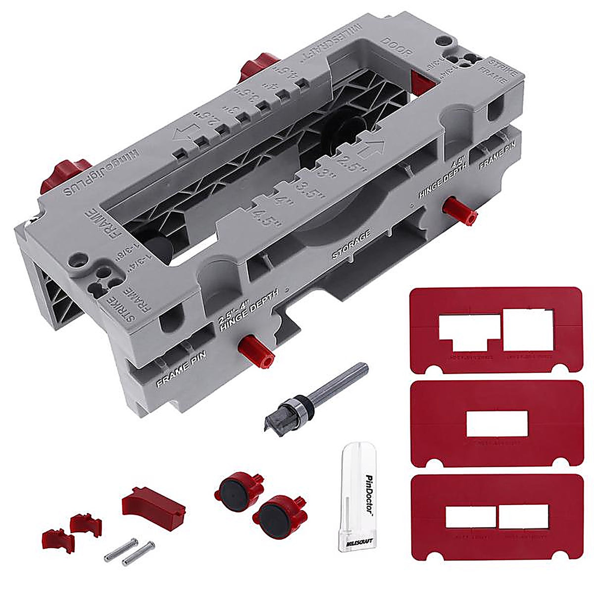Milescraft - 12290003 - Hinge Jig Plus Door Hinge Template 13 Piece