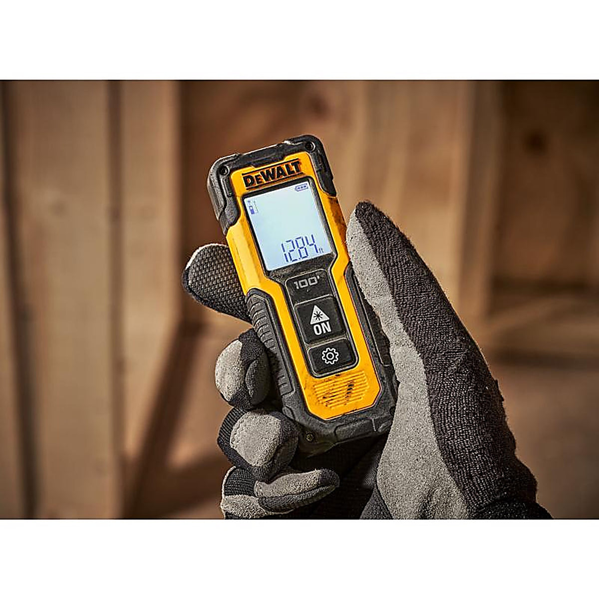 DeWalt - DWHT77100 - 6.5 In. L X 3.8 In. W Laser Distance Measurer 100 Ft. Black/Yellow 1 Piece