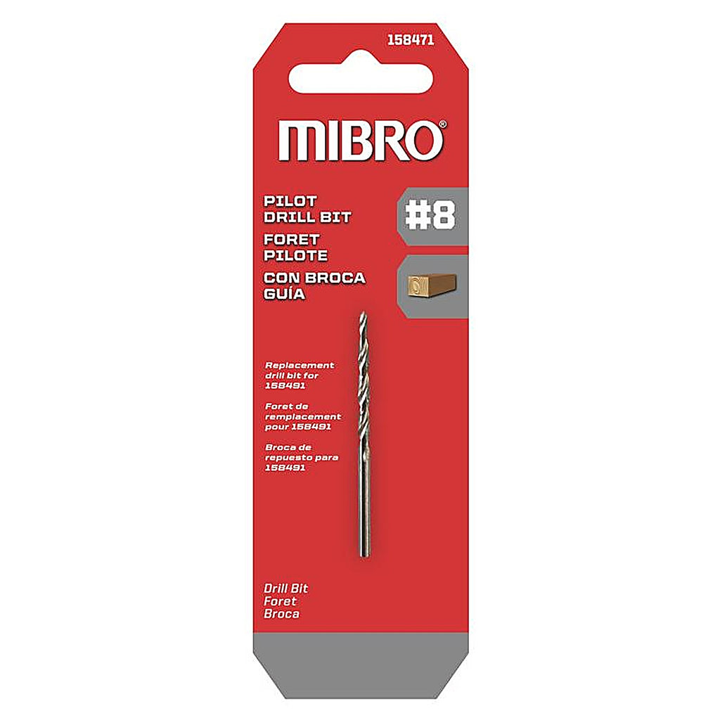 Richelieu - 158471 - Mirbo 8 Steel Screw Pilot Drill Bit Straight Shank 1 Pack