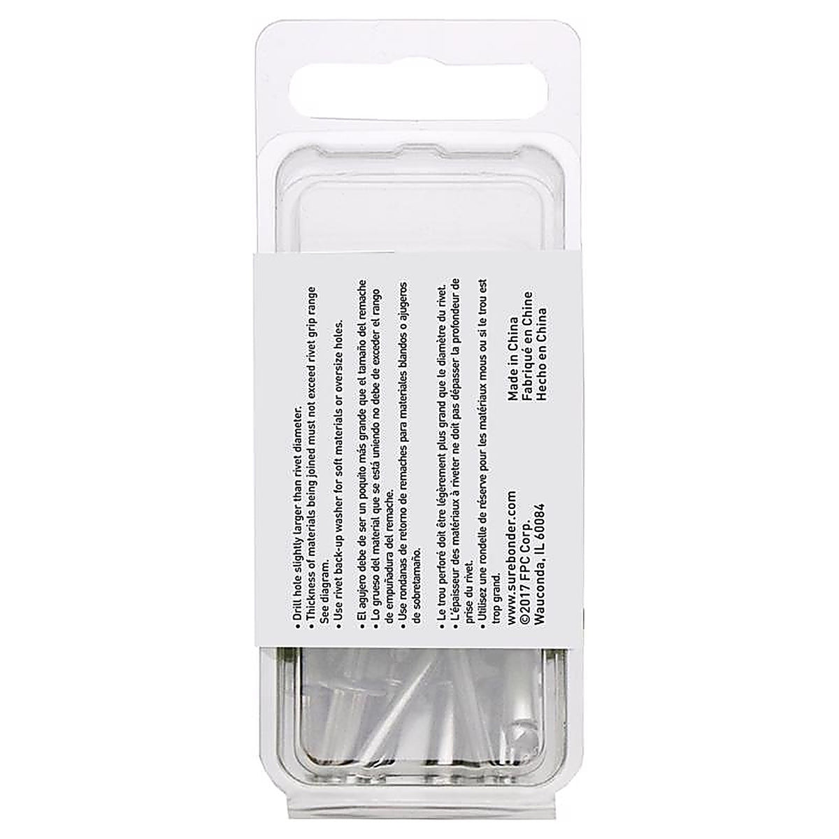 Surebonder - FPC64S - 3/16 In. D X 1/4 In. Steel Blind Rivets Silver 15 Piece