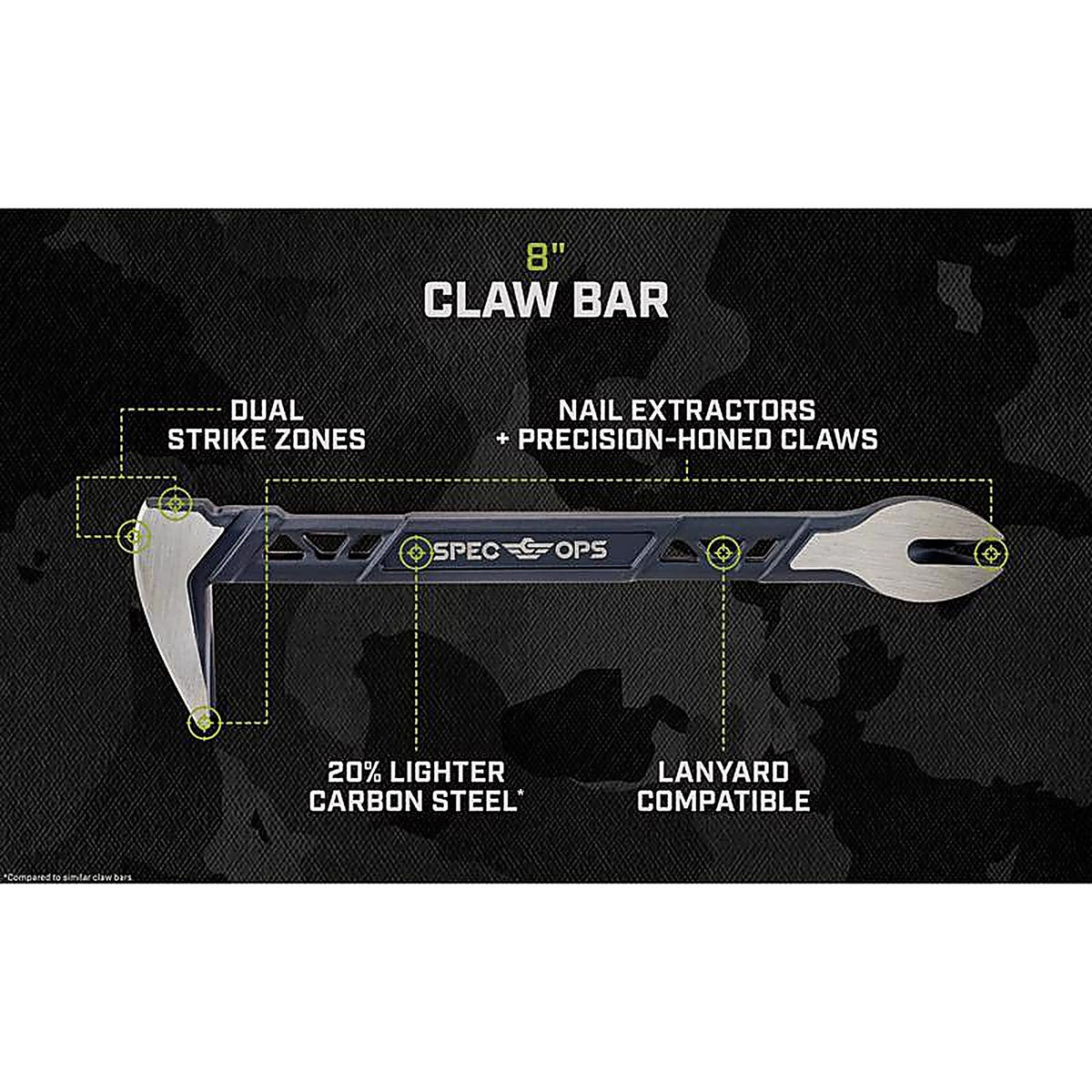 Spec Ops - SPEC-D8CLAW - 8 In. Claw Bar 1 Pack