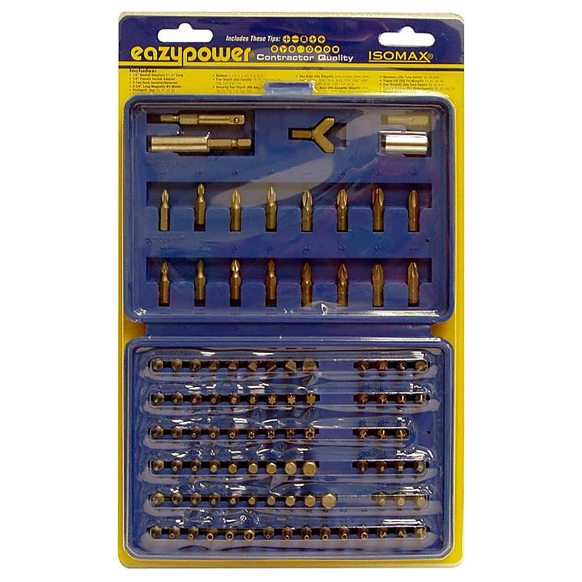 Eazypower - 81962 - HEX Assorted Screwdriver Bit Set Steel 100 Piece