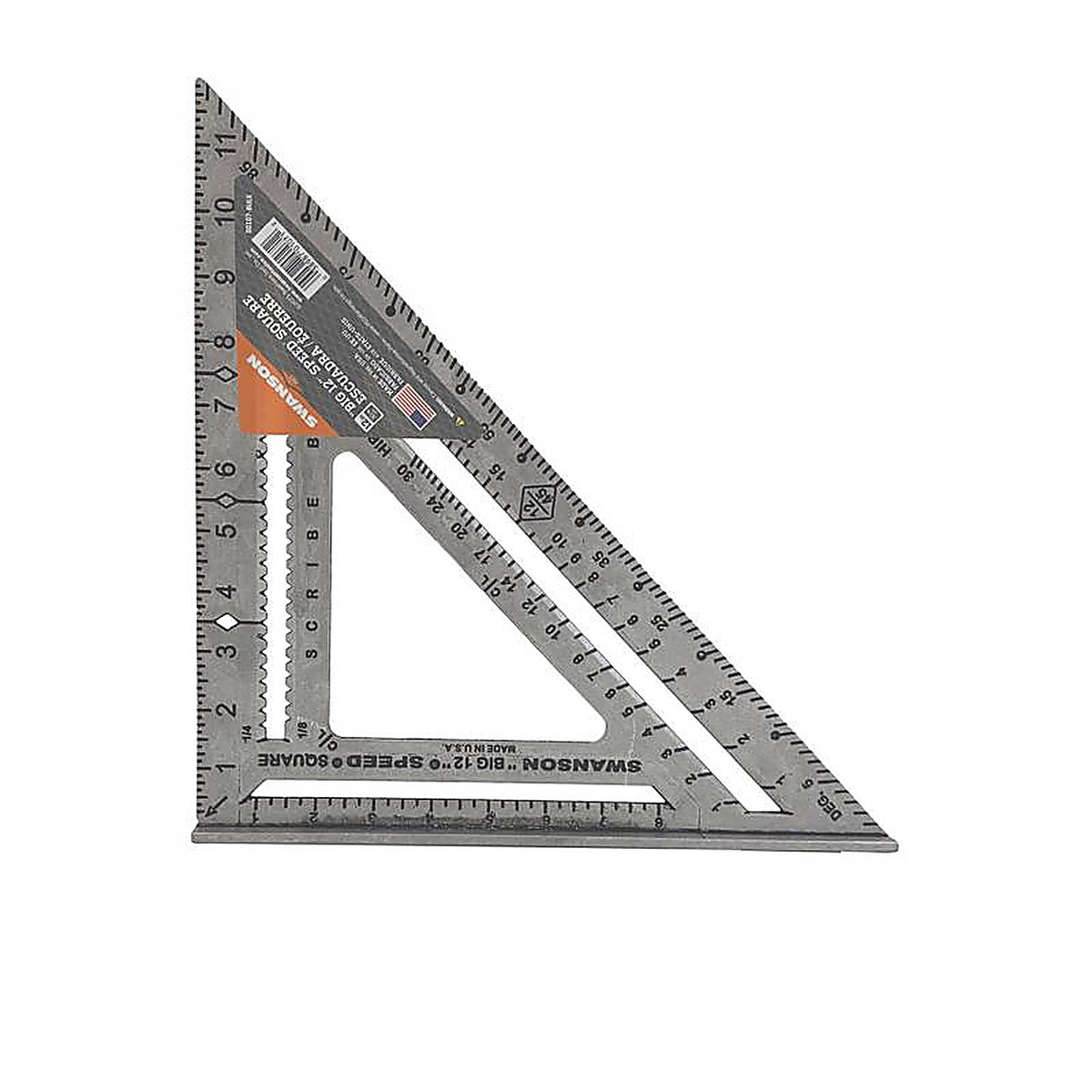 Swanson - S0107-BULK - 12 In. L X 1 In. H Aluminum Speed Square