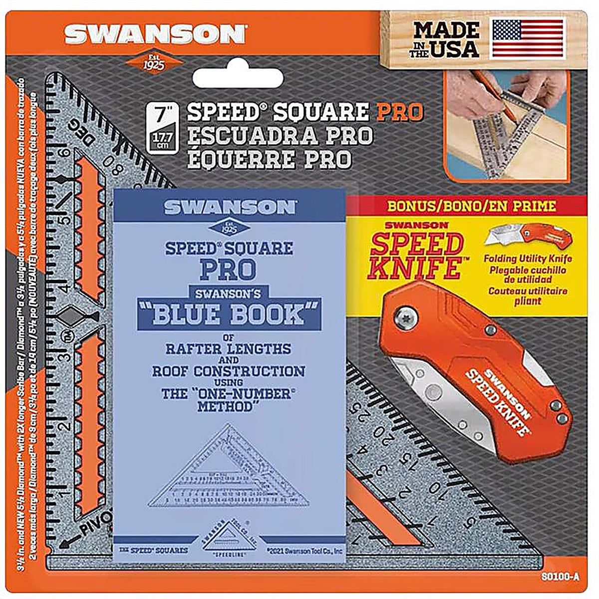 Swanson - S0100-ASK - Pro 8.5 In. L Aluminum Speed Square