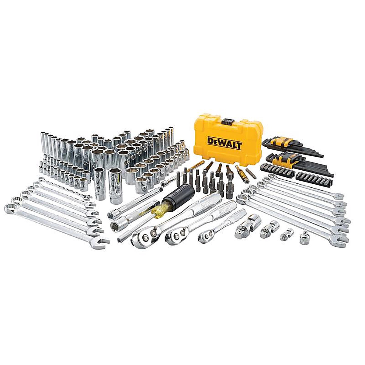 DeWalt - DWMT73803 - 1/4 & 3/8 & 1/2 In. Drive Metric/SAE 6 Point Mechanics Tool Set 168 Piece