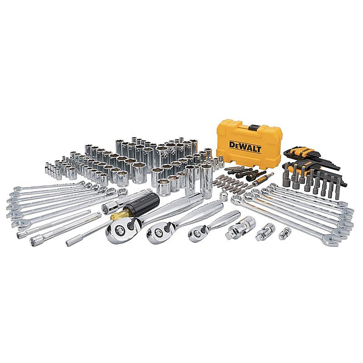 DeWalt - DWMT73803 - 1/4 & 3/8 & 1/2 In. Drive Metric/SAE 6 Point Mechanics Tool Set 168 Piece