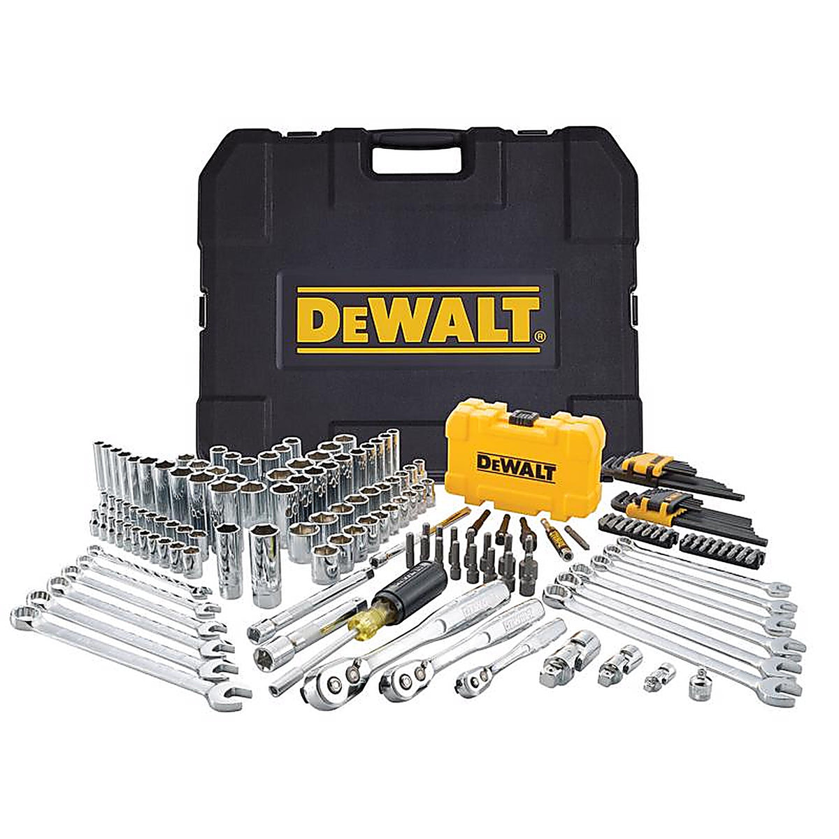 DeWalt - DWMT73803 - 1/4 & 3/8 & 1/2 In. Drive Metric/SAE 6 Point Mechanics Tool Set 168 Piece