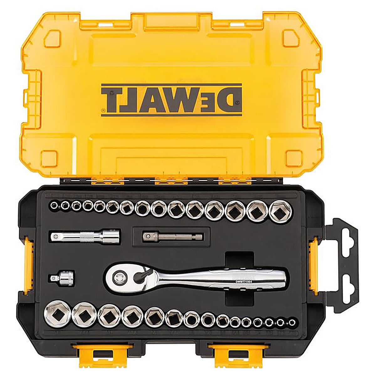DeWalt - DWMT73804 - 1/4 and 3/8 In. Drive Metric/SAE 6 Point Socket Set 34 Piece