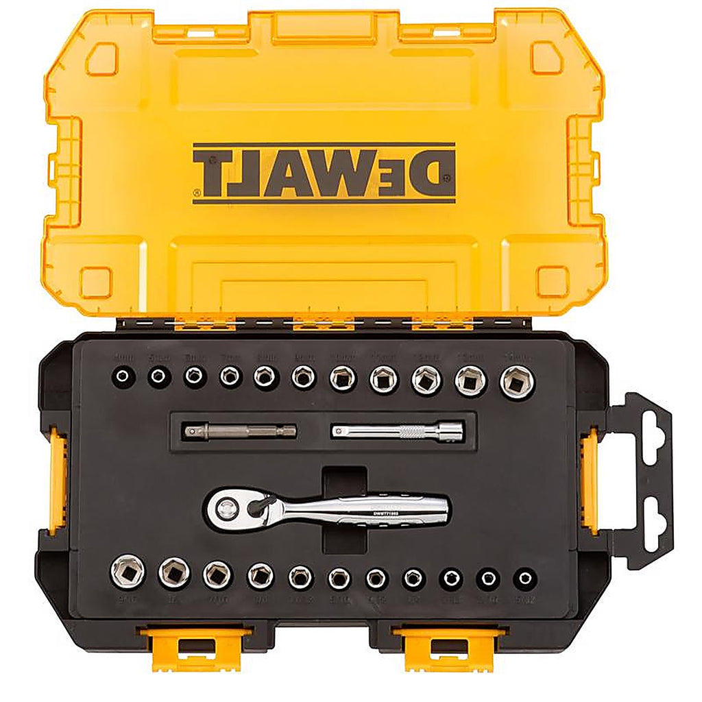 DeWalt - DWMT73805 - 1/4 In. Drive Metric/SAE 6 Point Socket Set 25 Piece