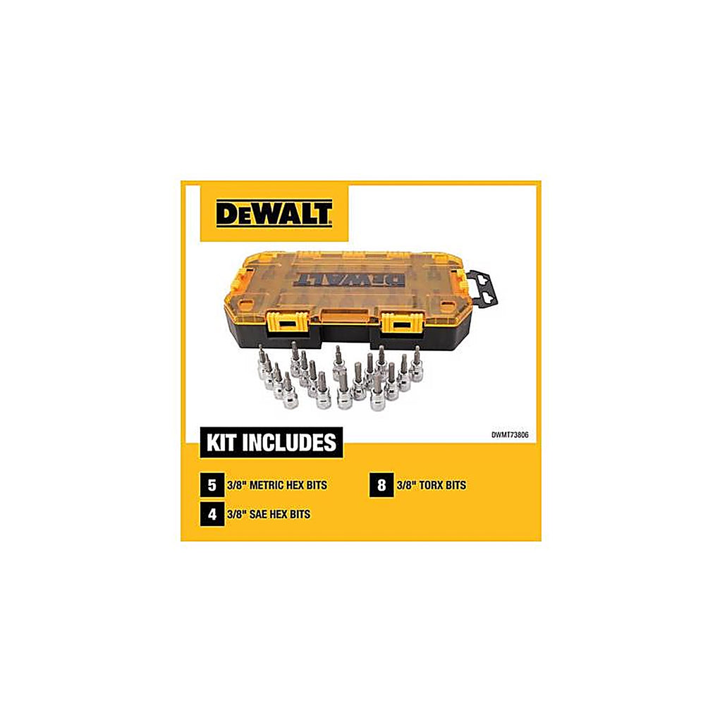 DeWalt - DWMT73806 - 3/8 In. Drive Metric/SAE Bit Socket Set 17 Piece