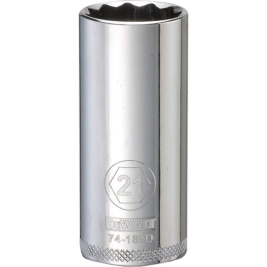 DeWalt - DWMT74189OSP - 21 MM X 3/8 In. Drive Metric 12 Point Deep Socket 1 Piece