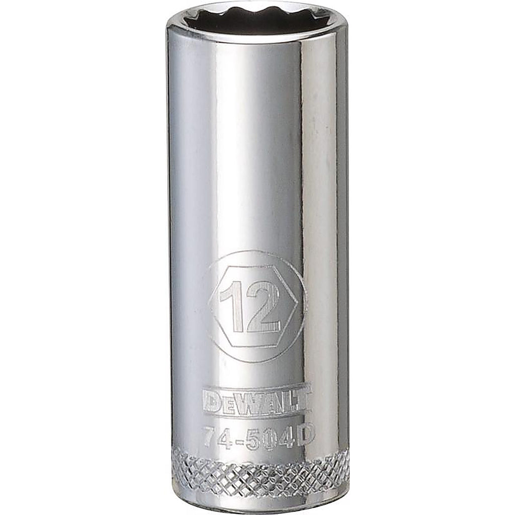 DeWalt - DWMT74504OSP - 12 MM X 3/8 In. Drive Metric 12 Point Deep Socket 1 Piece