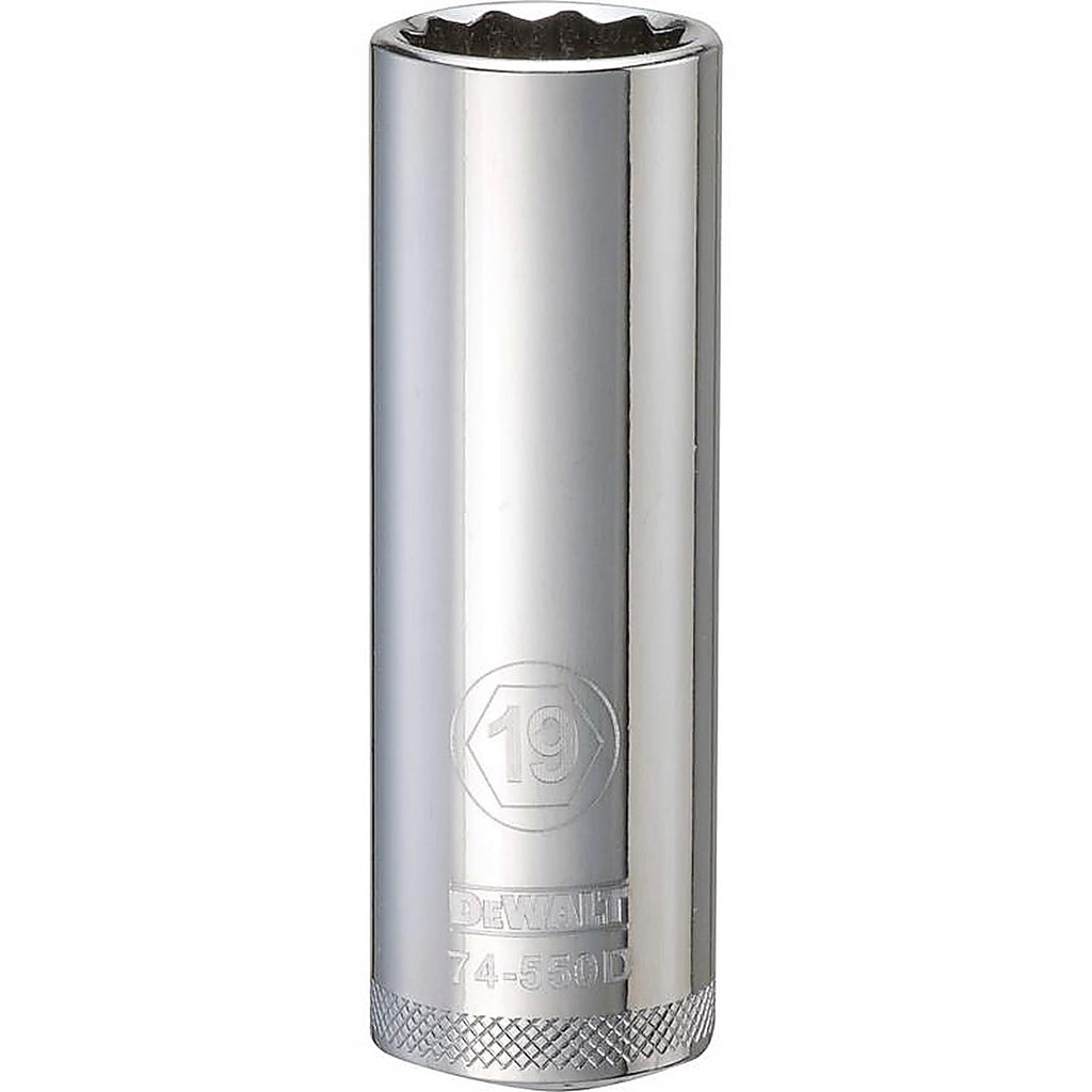 DeWalt - DWMT74550OSP - 19 MM X 1/2 In. Drive Metric 12 Point Deep Socket 1 Piece