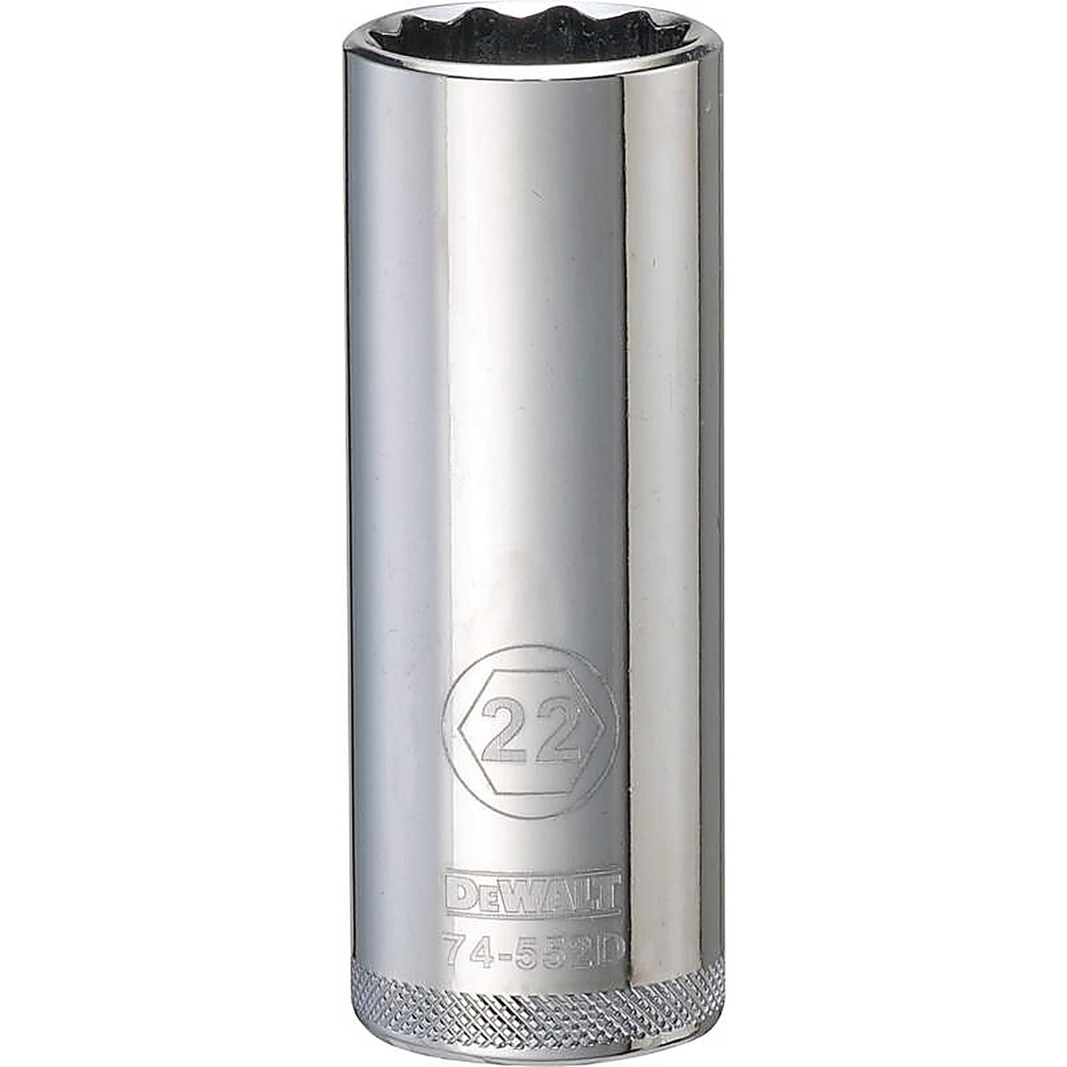 DeWalt - DWMT74552OSP - 22 MM X 1/2 In. Drive Metric 12 Point Deep Socket 1 Piece