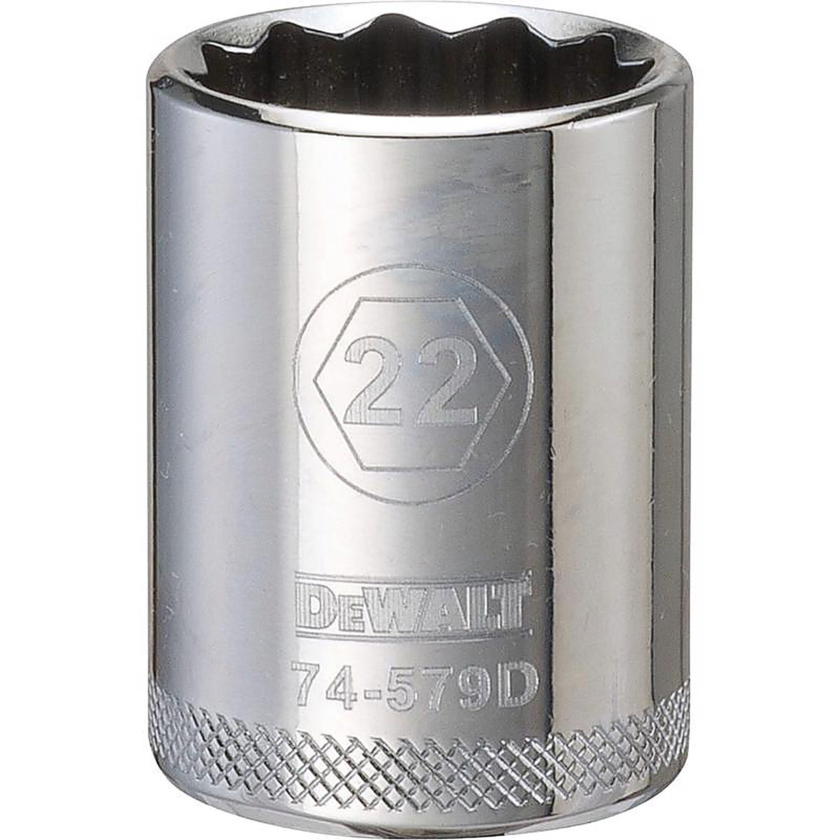 DeWalt - DWMT74579OSP - 22 MM X 1/2 In. Drive Metric 12 Point Socket 1 Piece