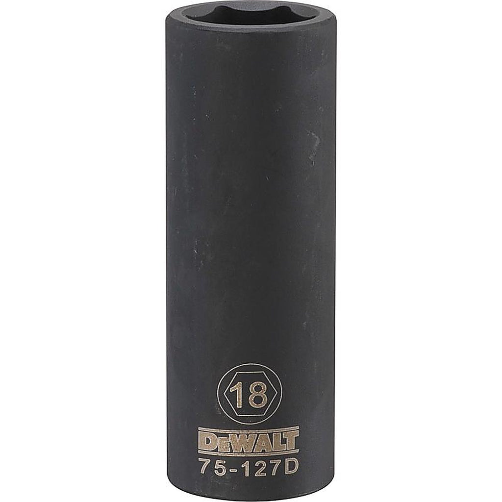 DeWalt - DWMT75127OSP - 18 MM X 1/2 In. Drive Metric 6 Point Deep Impact Socket 1 Piece