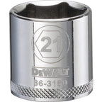 DeWalt - DWMT86316OSP - 21 MM X 3/8 In. Drive Metric 6 Point Socket 1 Piece