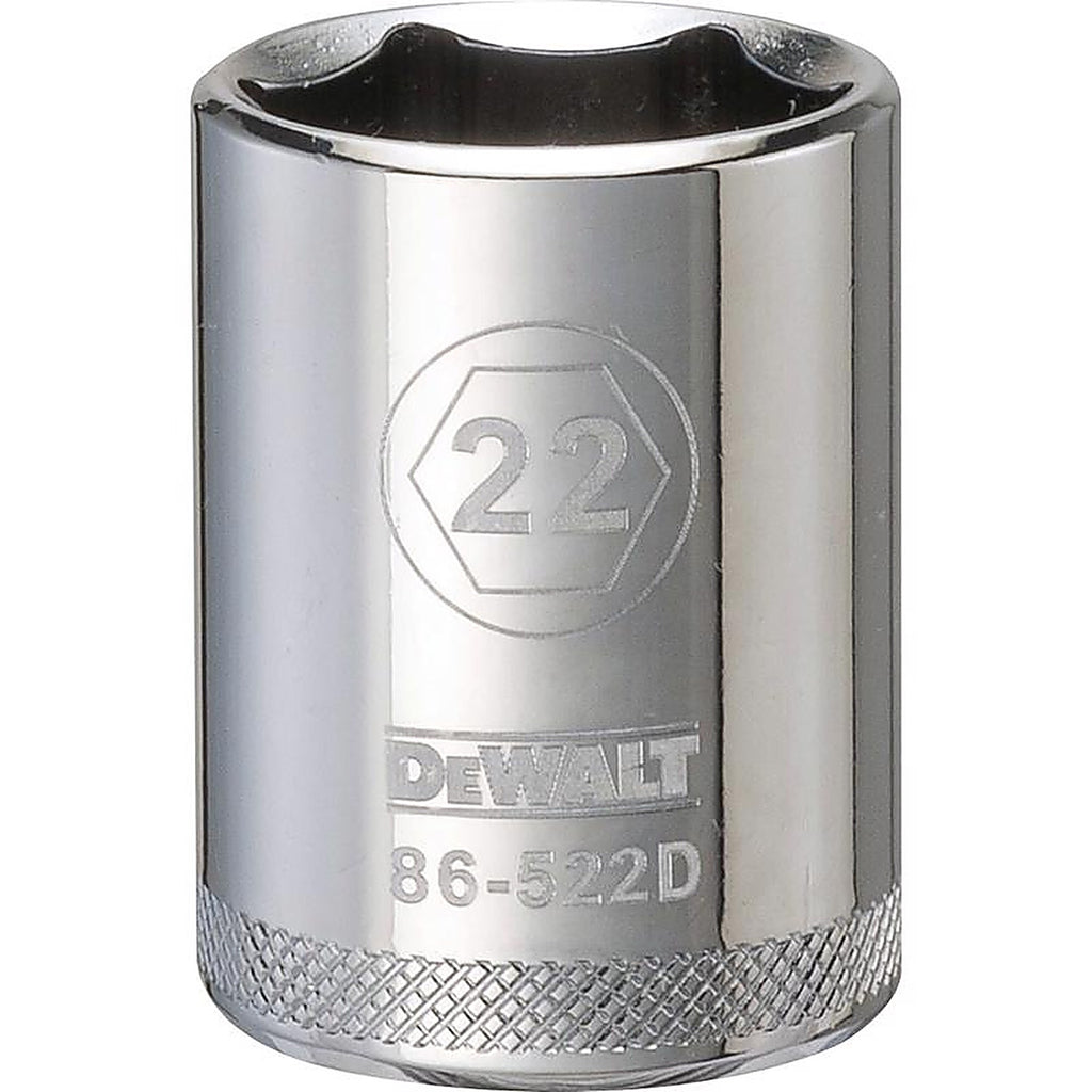 DeWalt - DWMT86522OSP - 22 MM X 1/2 In. Drive Metric 6 Point Socket 1 Piece