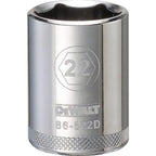 DeWalt - DWMT86522OSP - 22 MM X 1/2 In. Drive Metric 6 Point Socket 1 Piece